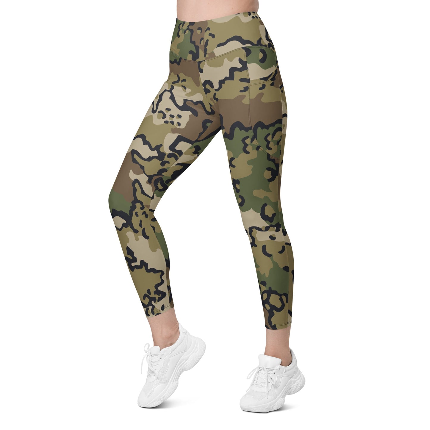 Alaska Chocolate Chip Multi-terrain CAMO Womens Leggings with Pockets