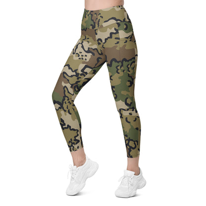 Alaska Chocolate Chip Multi-terrain CAMO Womens Leggings with Pockets
