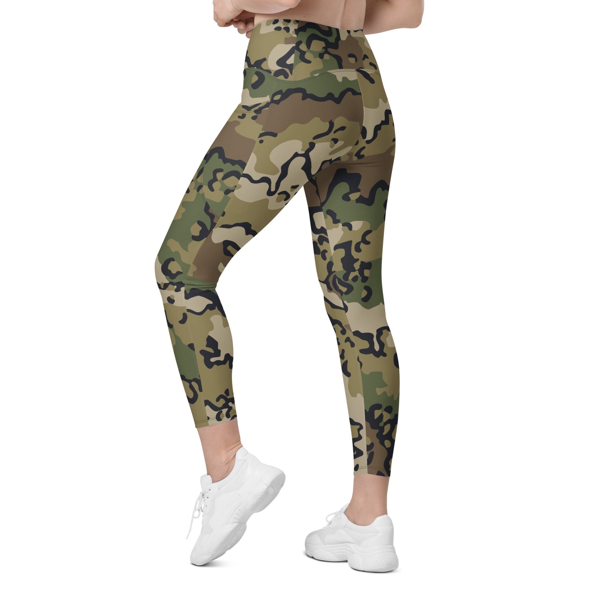 Alaska Chocolate Chip Multi-terrain CAMO Womens Leggings with Pockets