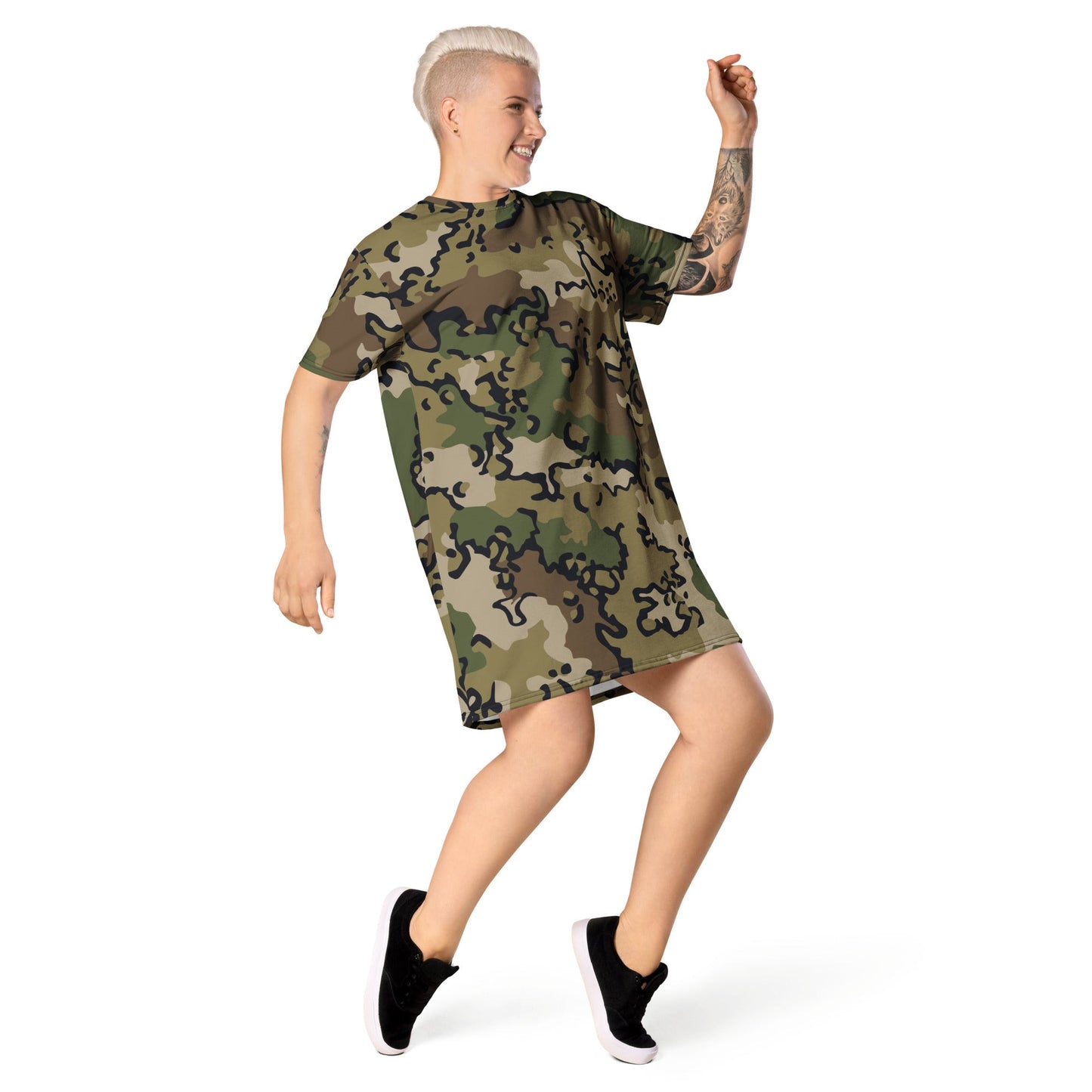 Alaska Chocolate Chip Multi-terrain CAMO Womens T-Shirt Dress