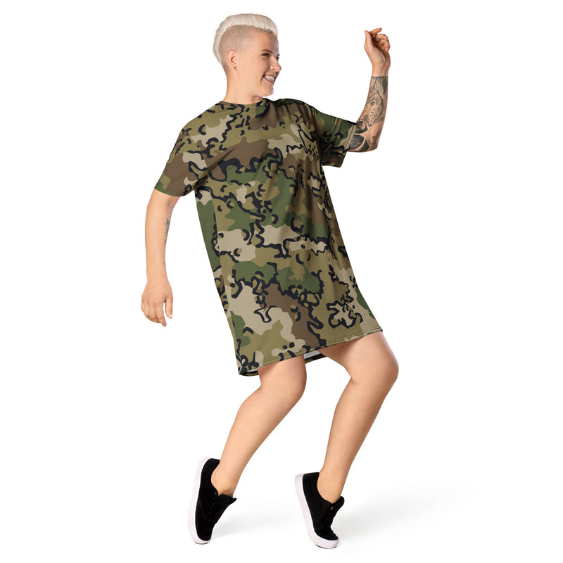 Alaska Chocolate Chip Multi-terrain CAMO Womens T-Shirt Dress