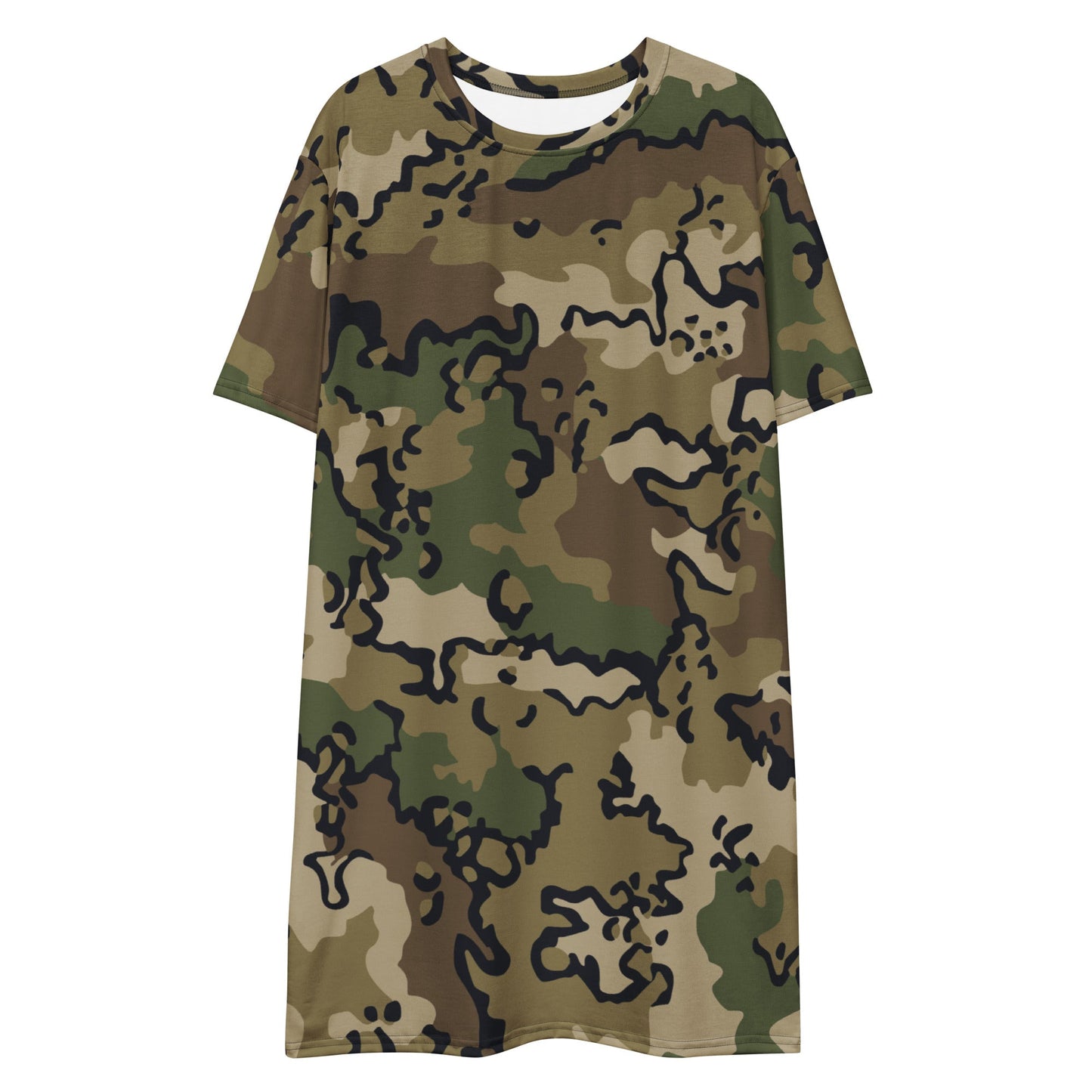Alaska Chocolate Chip Multi-terrain CAMO Womens T-Shirt Dress