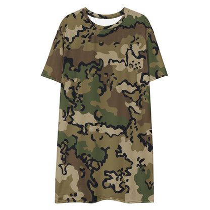 Alaska Chocolate Chip Multi-terrain CAMO Womens T-Shirt Dress