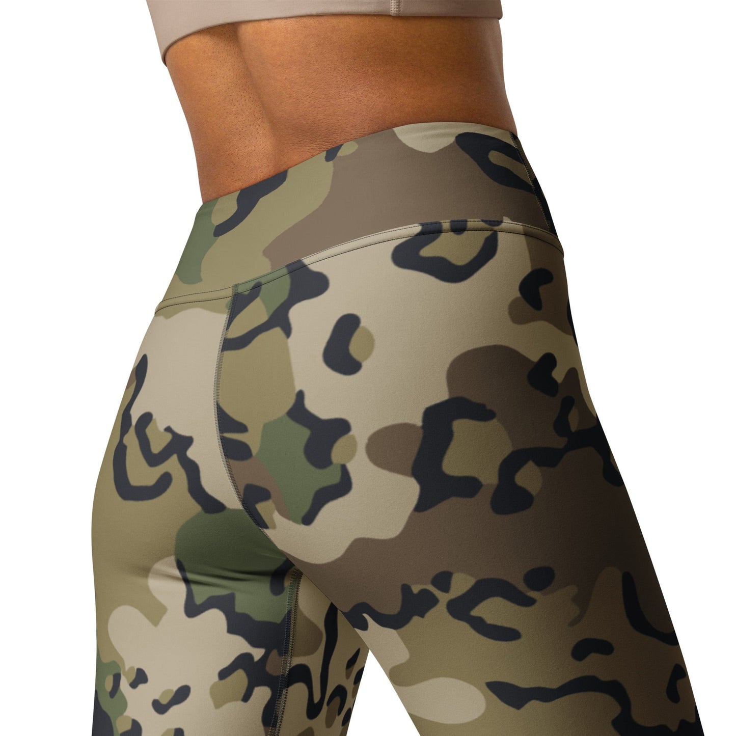 Alaska Chocolate Chip Multi-terrain CAMO Yoga Leggings - Womens