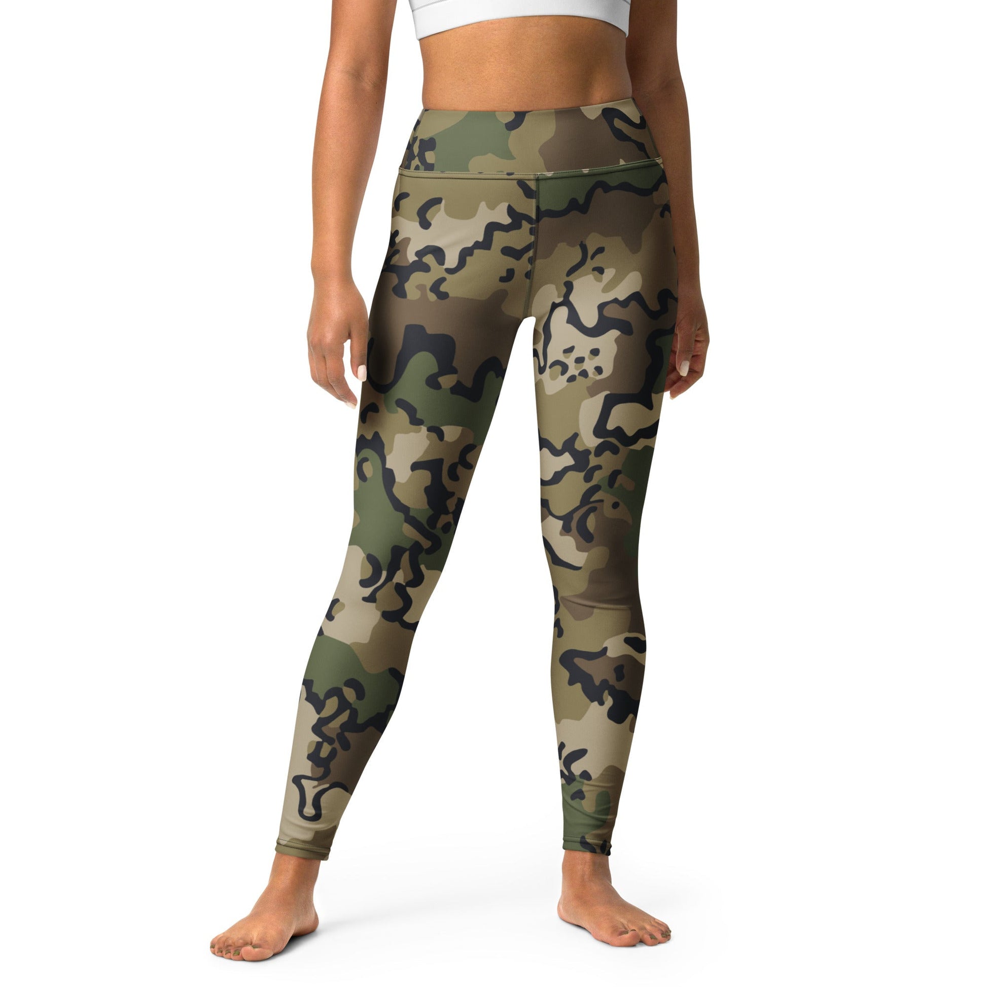 Alaska Chocolate Chip Multi-terrain CAMO Yoga Leggings - XS - Womens