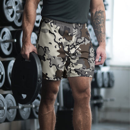 Alaska Chocolate Chip Tundra CAMO Athletic Long Shorts - 2XS