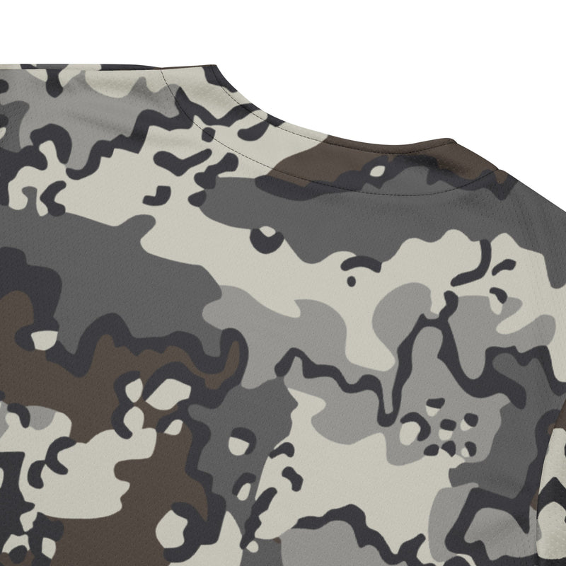 Alaska Chocolate Chip Tundra CAMO Unisex Baseball Jersey