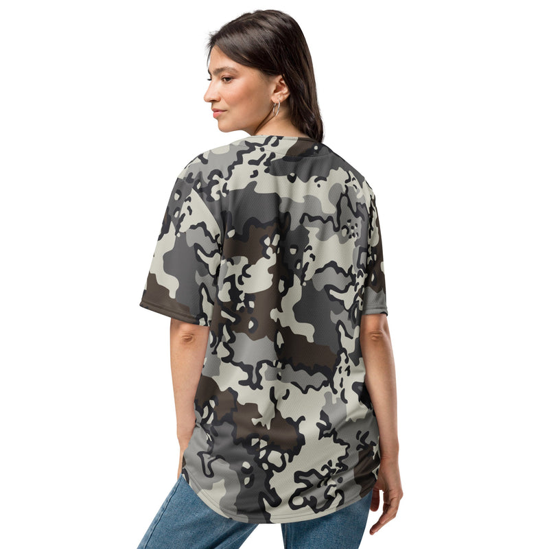 Alaska Chocolate Chip Tundra CAMO Unisex Baseball Jersey