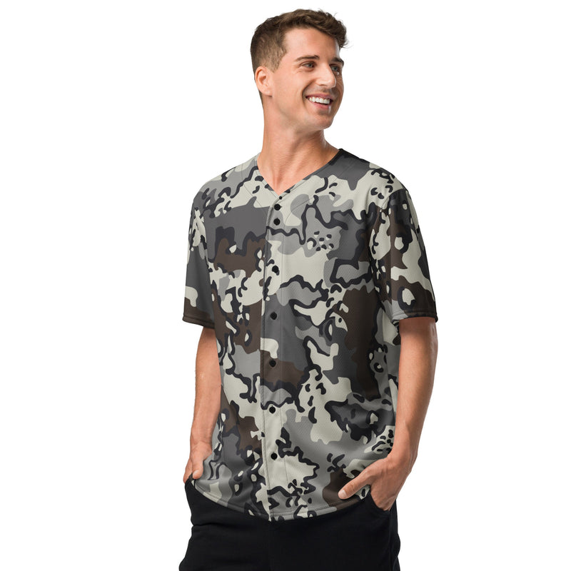 Alaska Chocolate Chip Tundra CAMO Unisex Baseball Jersey
