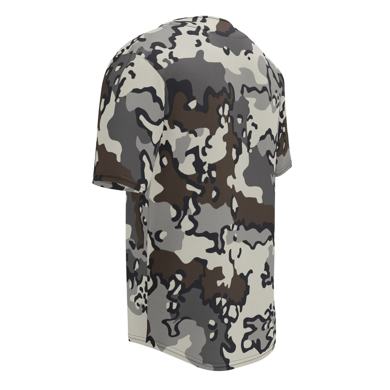 Alaska Chocolate Chip Tundra CAMO Unisex Baseball Jersey