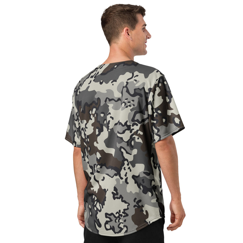 Alaska Chocolate Chip Tundra CAMO Unisex Baseball Jersey
