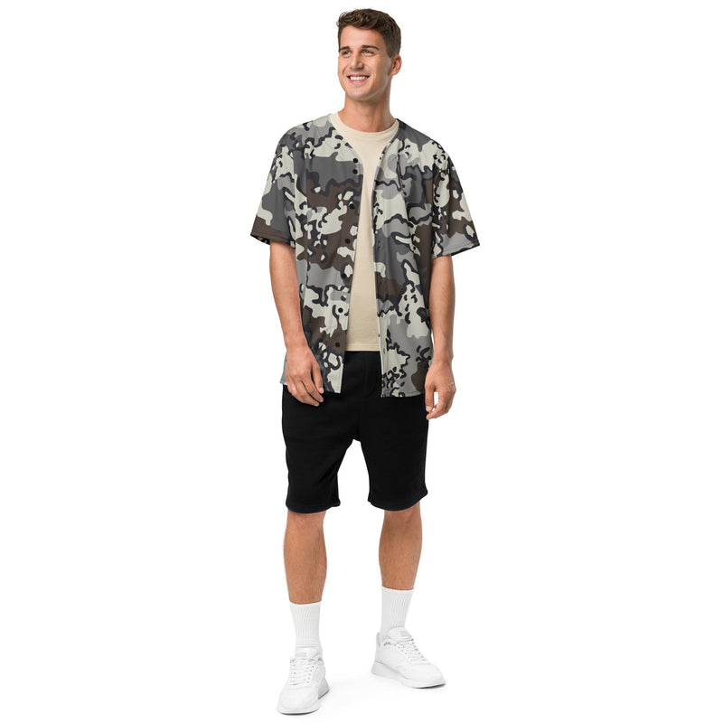 Alaska Chocolate Chip Tundra CAMO Unisex Baseball Jersey