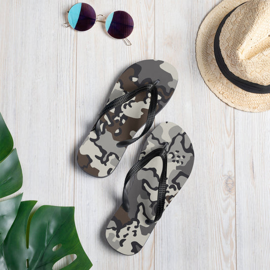 Alaska Chocolate Chip Tundra CAMO Flip-Flops - S