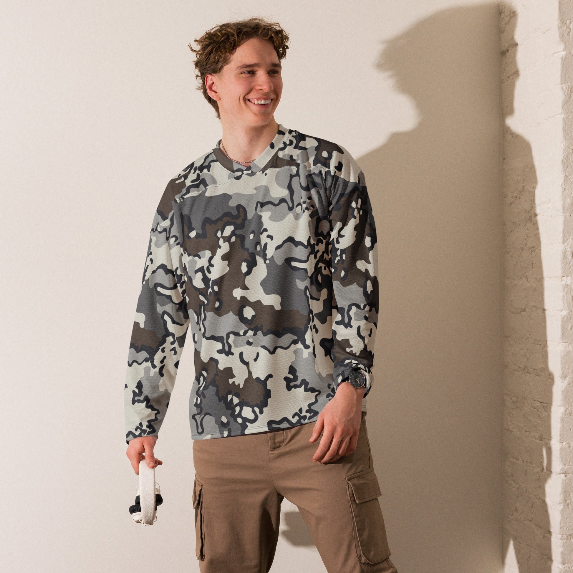 Alaska Chocolate Chip Tundra CAMO hockey fan jersey - Hockey Jerseys