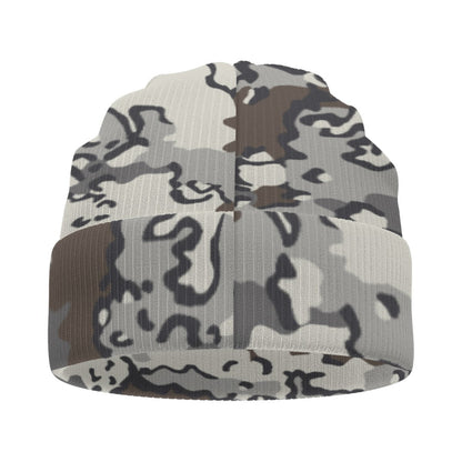 Alaska Chocolate Chip Tundra CAMO Knitted Beanie - U / White