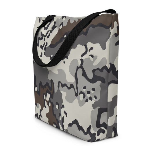Alaska Chocolate Chip Tundra CAMO Large Tote Bag