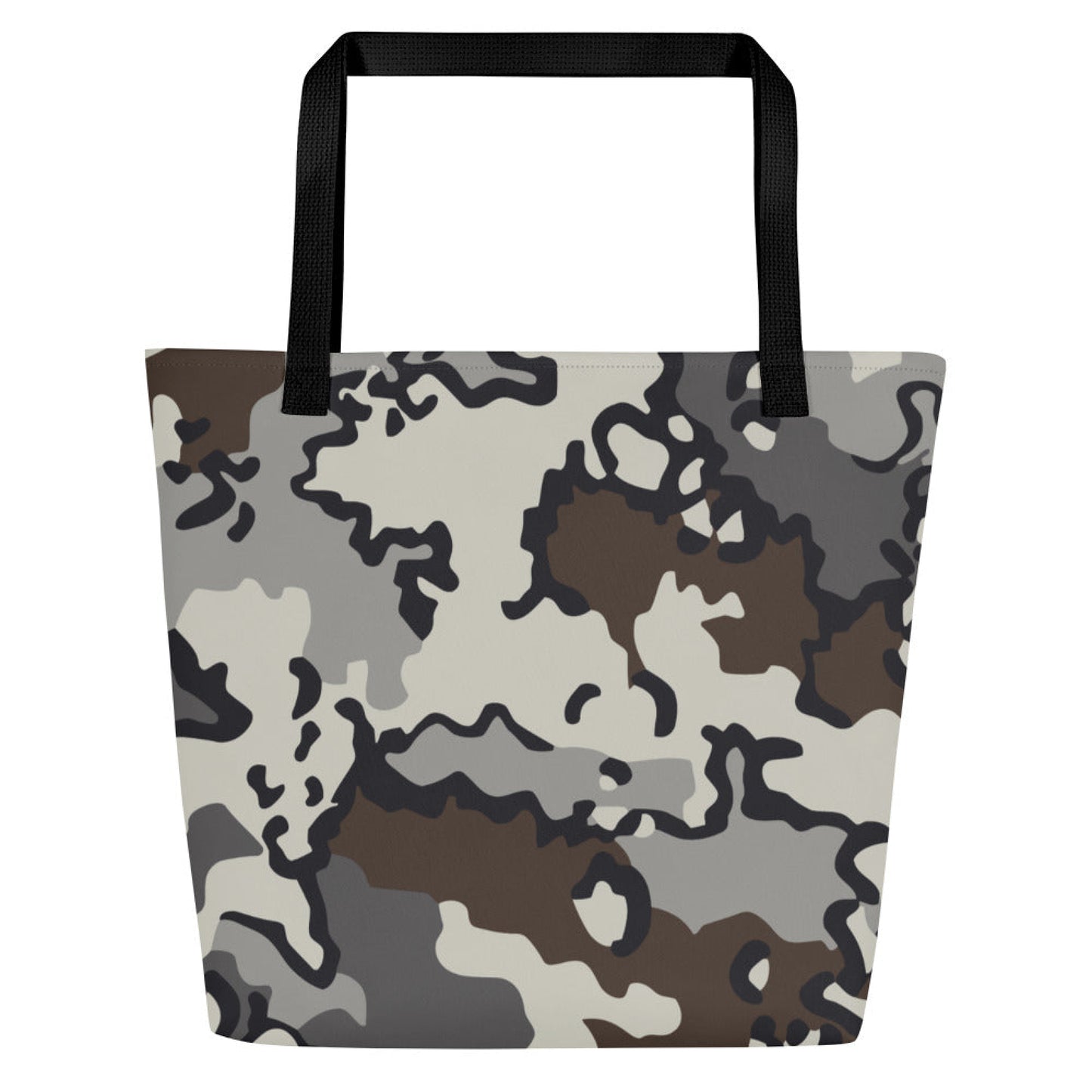 Alaska Chocolate Chip Tundra CAMO Large Tote Bag