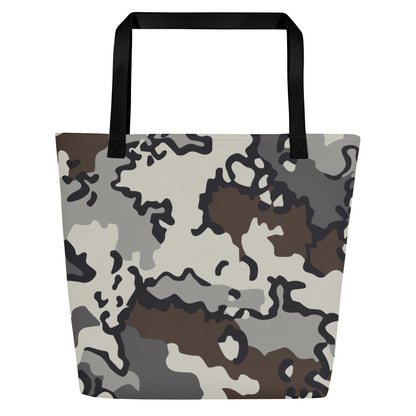 Alaska Chocolate Chip Tundra CAMO Large Tote Bag