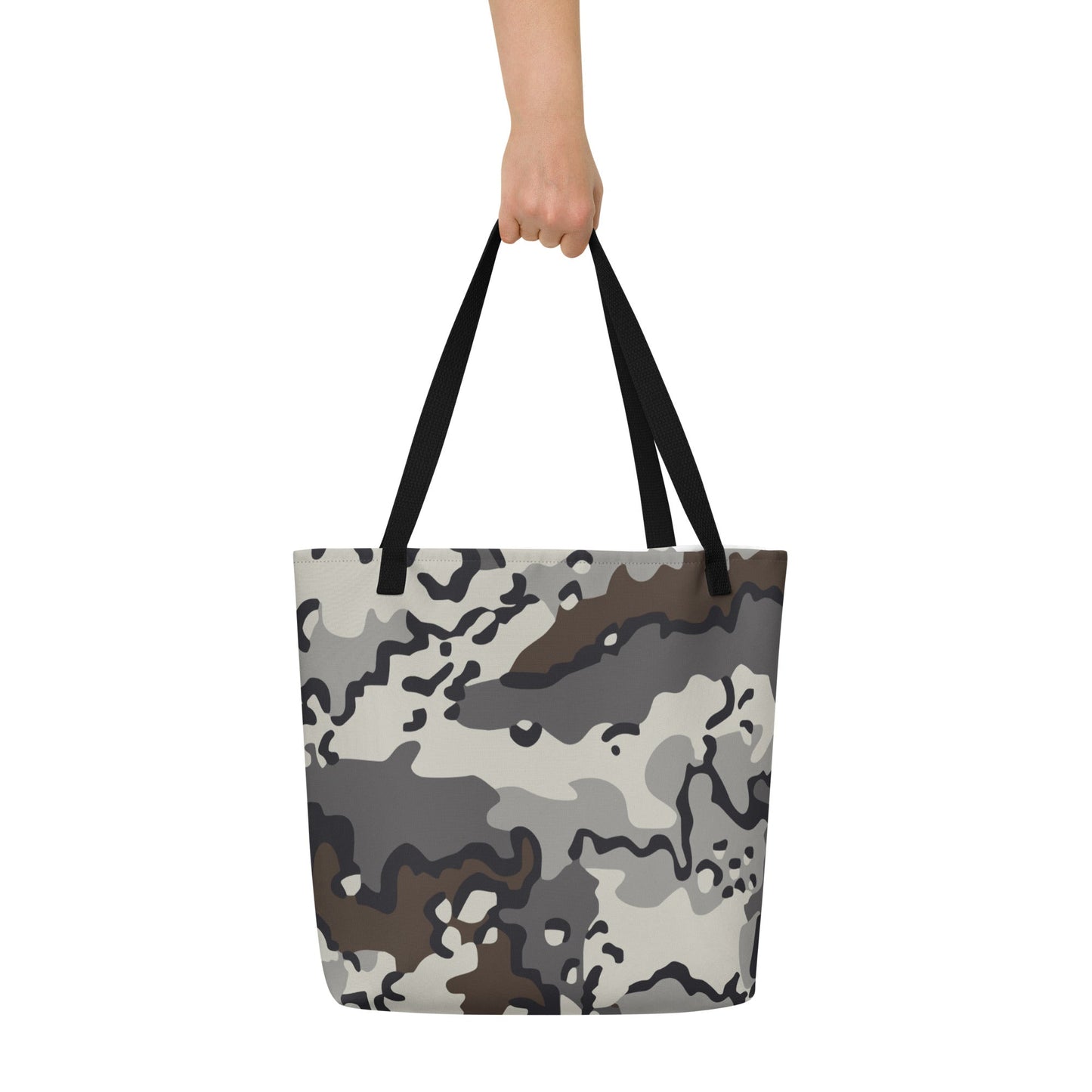 Alaska Chocolate Chip Tundra CAMO Large Tote Bag