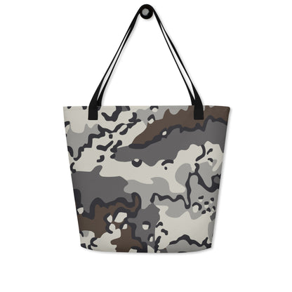 Alaska Chocolate Chip Tundra CAMO Large Tote Bag