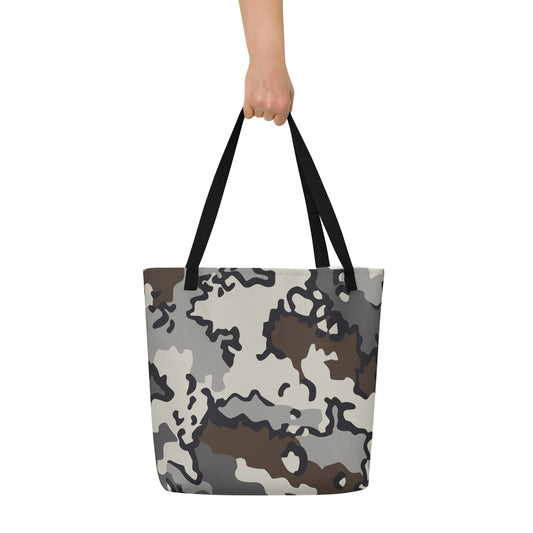 Alaska Chocolate Chip Tundra CAMO Large Tote Bag
