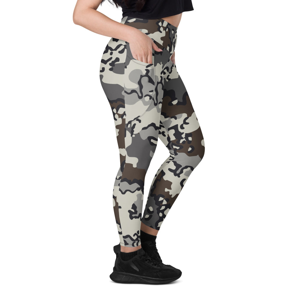 Alaska Chocolate Chip Tundra CAMO Leggings with pockets - Womens With Pockets