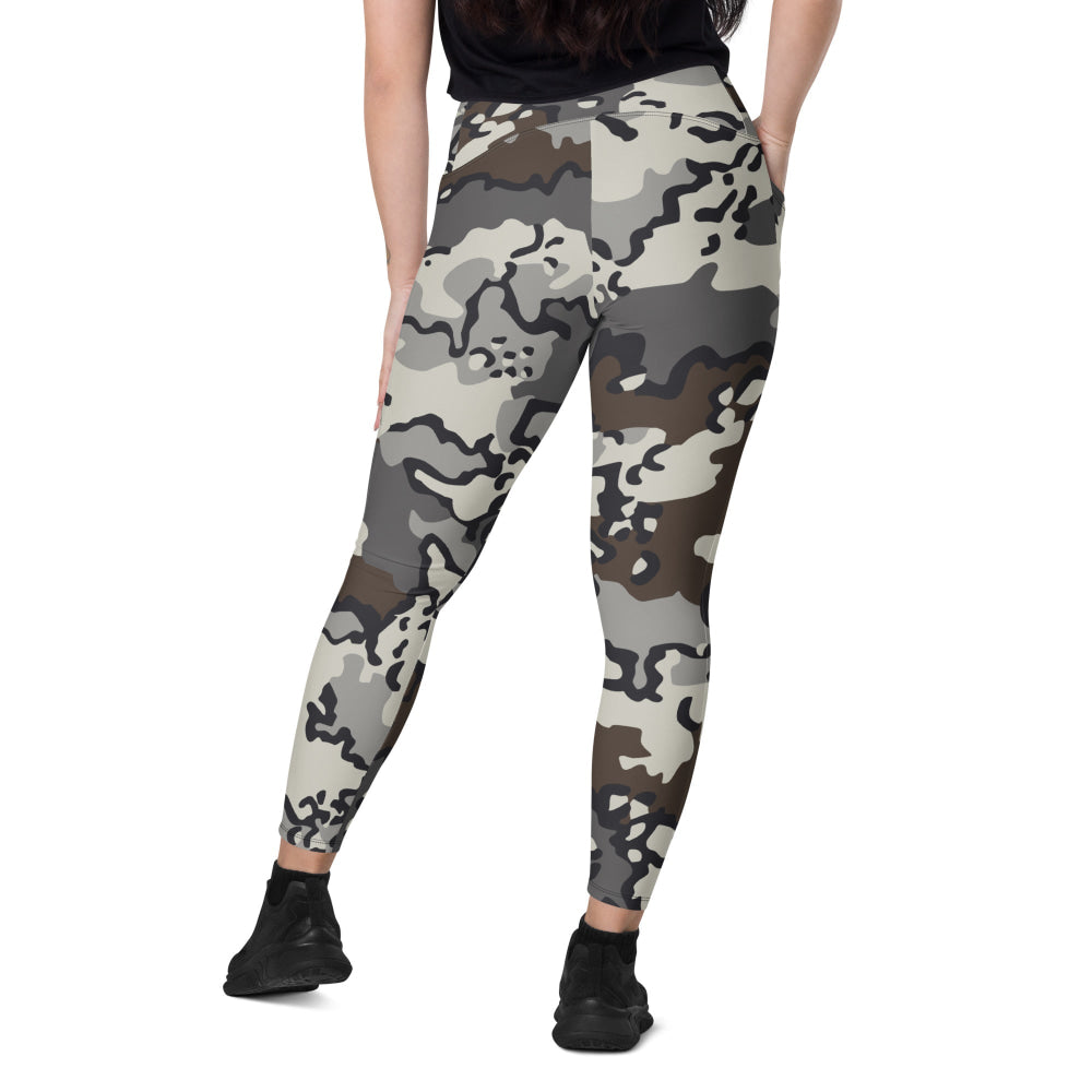 Alaska Chocolate Chip Tundra CAMO Leggings with pockets - Womens With Pockets