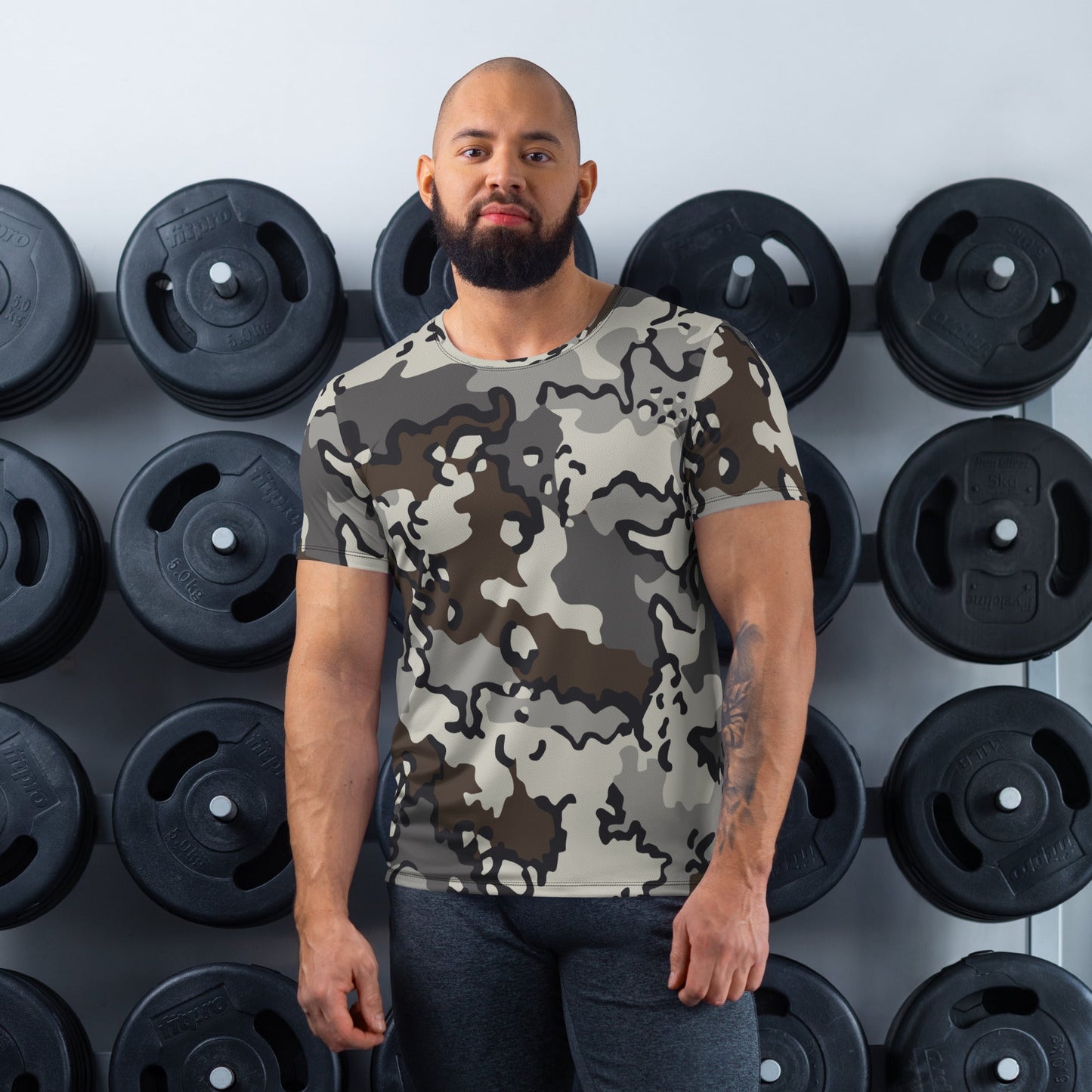 Alaska Chocolate Chip Tundra CAMO Mens Athletic T-shirt - XS - T-Shirts