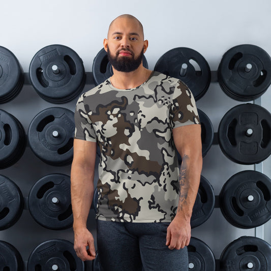 Alaska Chocolate Chip Tundra CAMO Mens Athletic T-shirt - XS - T-Shirts
