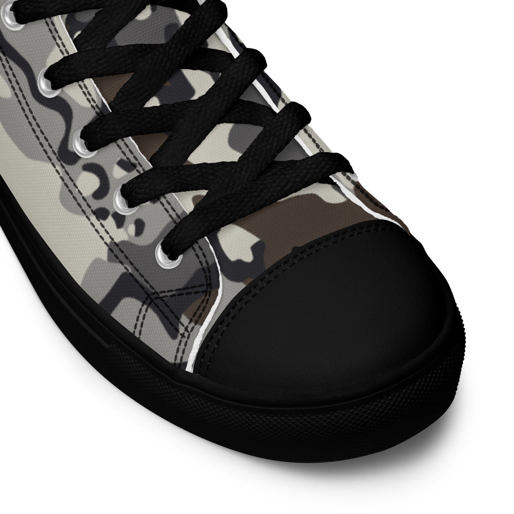 Alaska Chocolate Chip Tundra CAMO Men’s high top canvas shoes - Mens High Top Canvas Shoes