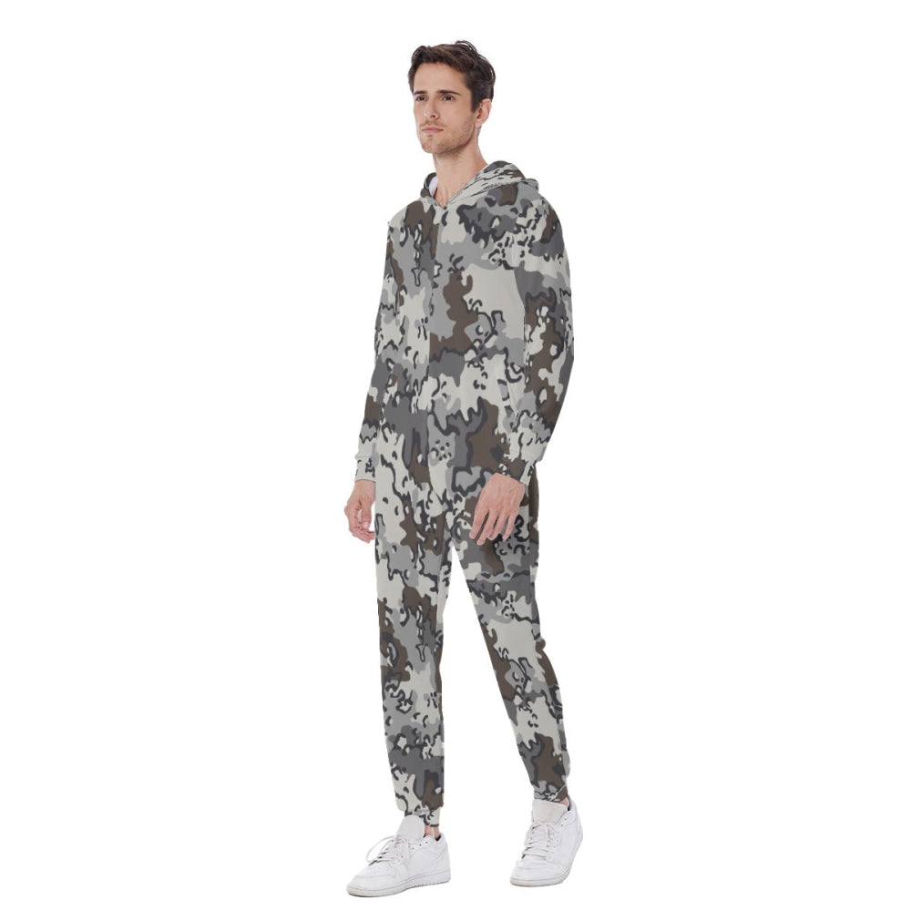 Alaska Chocolate Chip Tundra CAMO Men’s Hooded Jumpsuit - Mens