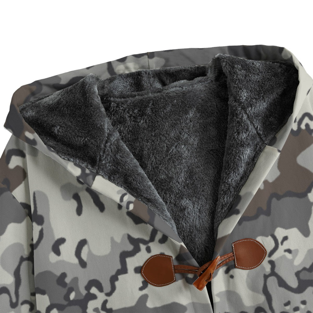 Alaska Chocolate Chip Tundra CAMO Men’s Canvas Horn Buckle Fleece Windbreaker - Mens Sherpa Coat