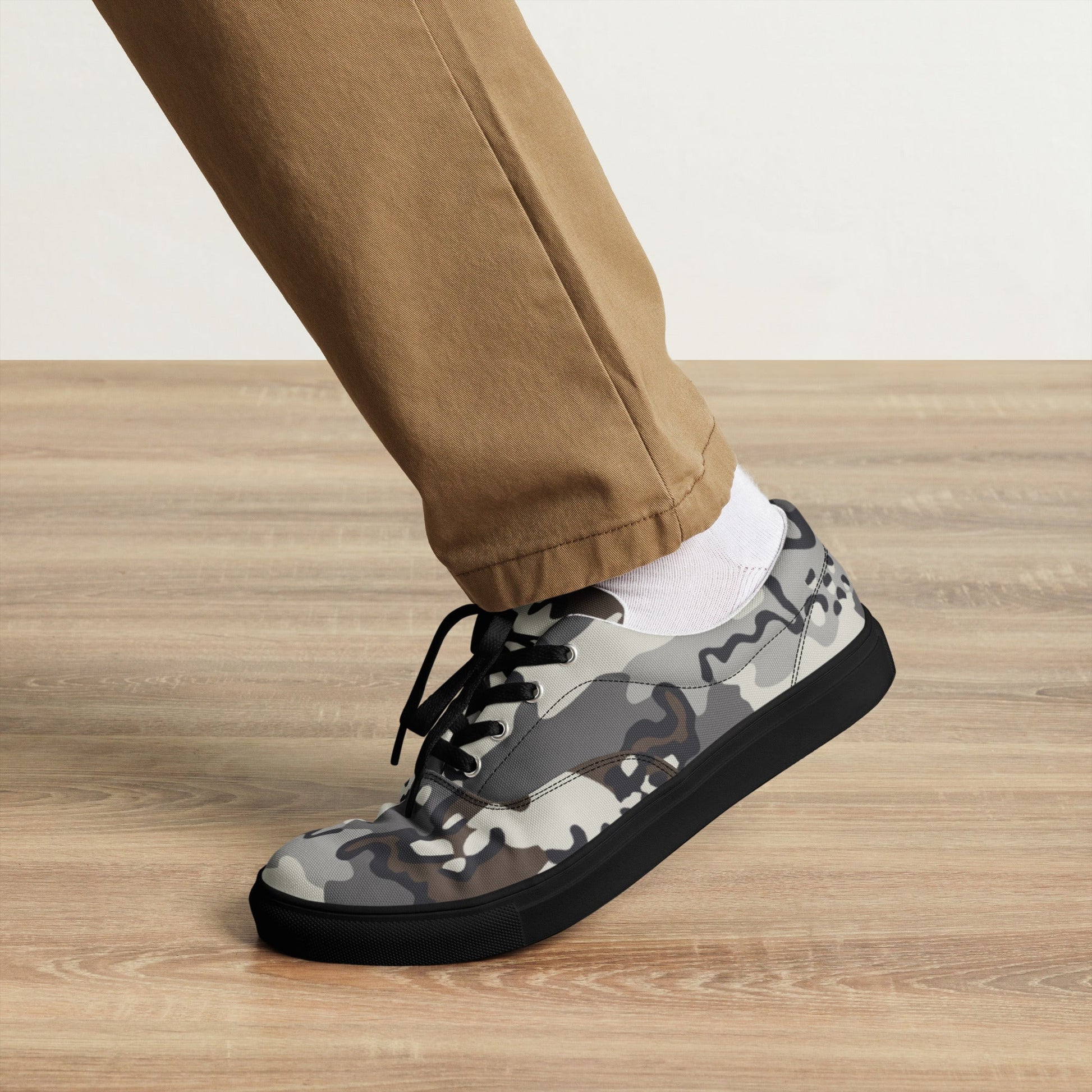 Alaska Chocolate Chip Tundra CAMO Mens Lace-Up Canvas Shoes - Lace-up