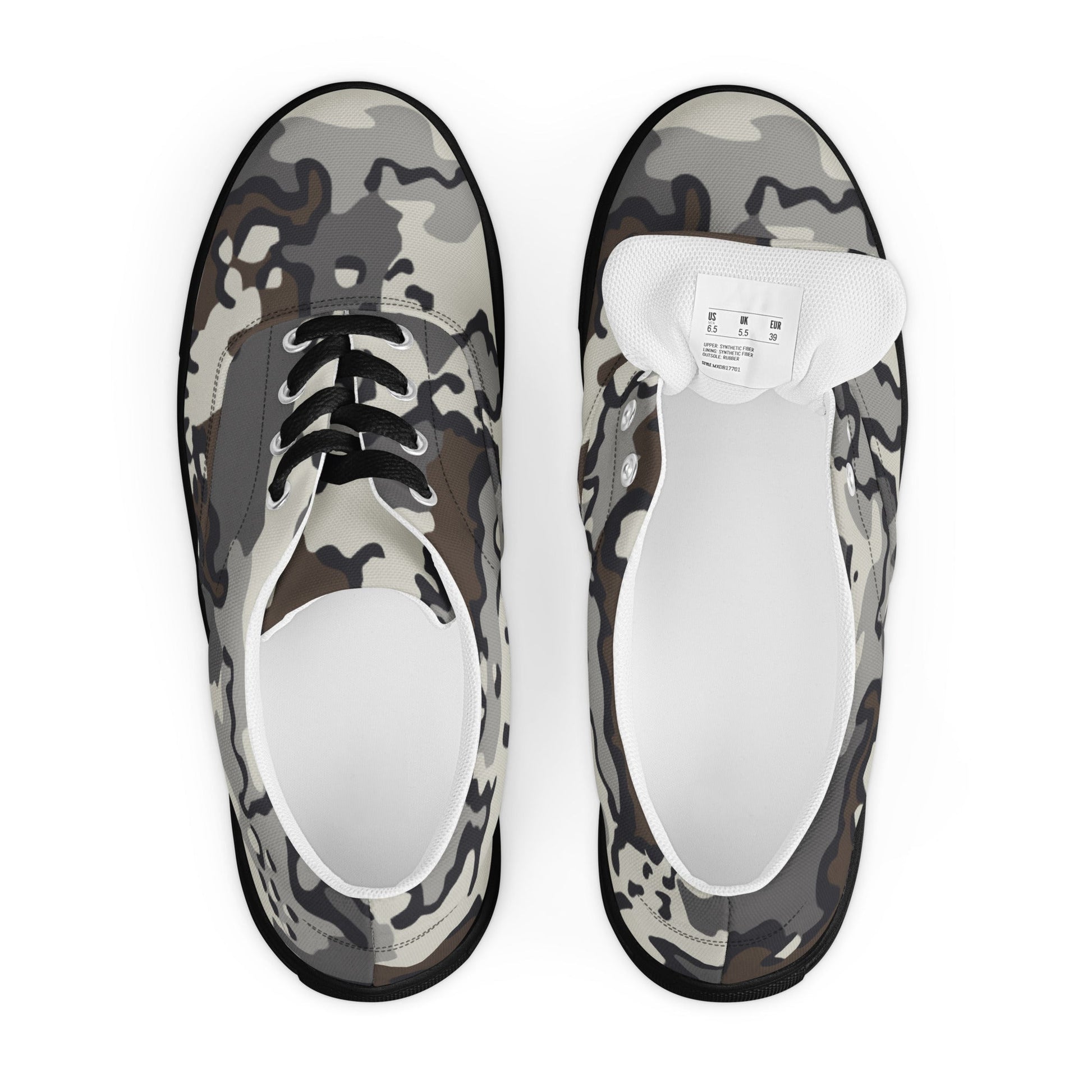 Alaska Chocolate Chip Tundra CAMO Mens Lace-Up Canvas Shoes - Lace-up