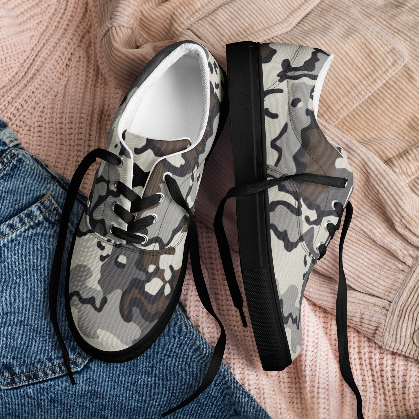 Alaska Chocolate Chip Tundra CAMO Mens Lace-Up Canvas Shoes - Lace-up