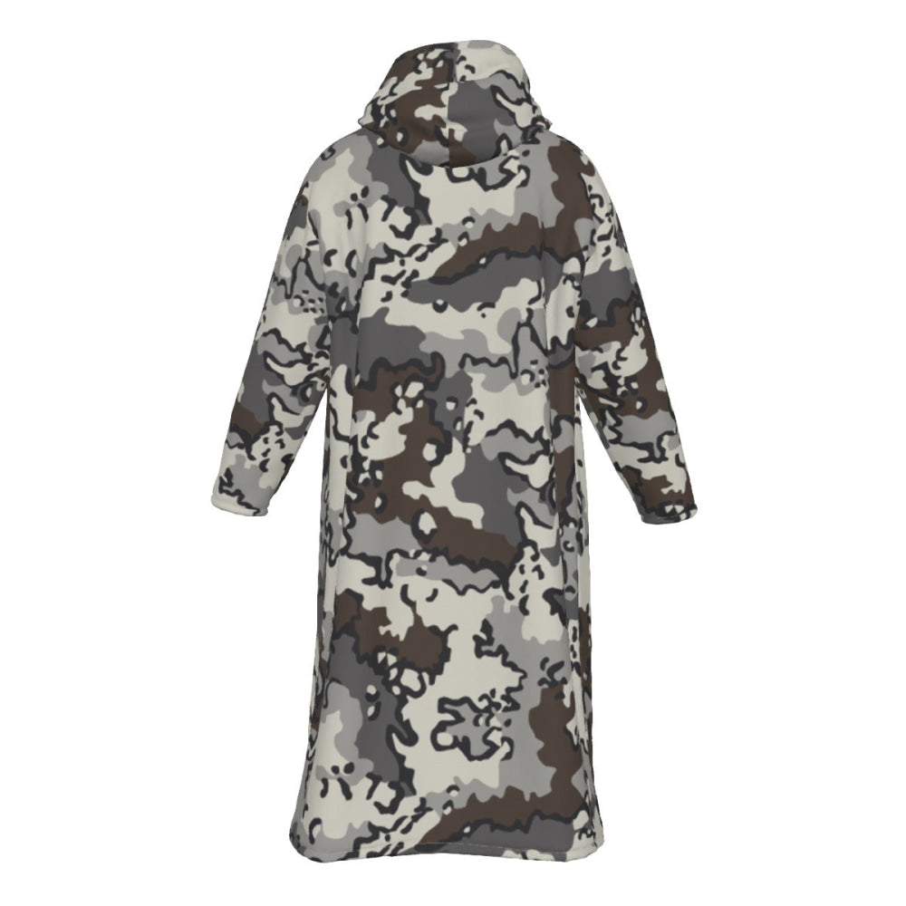 Alaska Chocolate Chip Tundra CAMO Men’s Sherpa Zip Up Long Coat - Mens