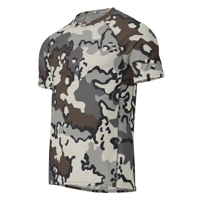 Alaska Chocolate Chip Tundra CAMO Mens Short-Sleeve Rash Guard