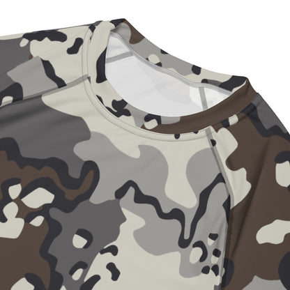 Alaska Chocolate Chip Tundra CAMO Mens Short-Sleeve Rash Guard - Short-sleeve Guards