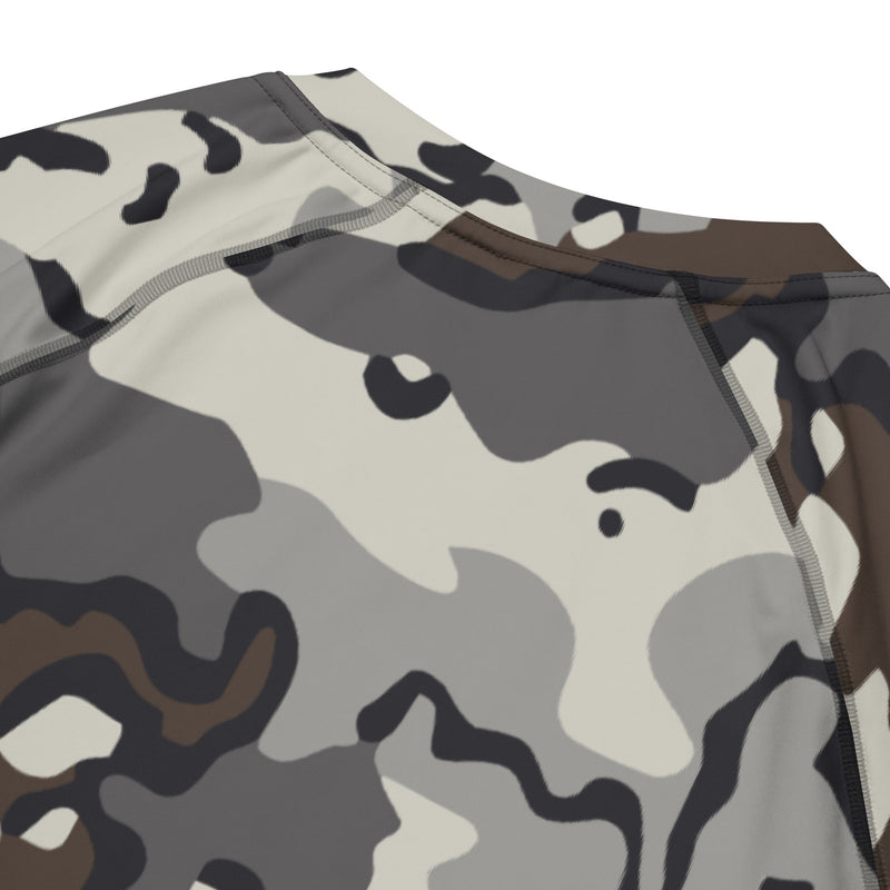 Alaska Chocolate Chip Tundra CAMO Mens Short-Sleeve Rash Guard