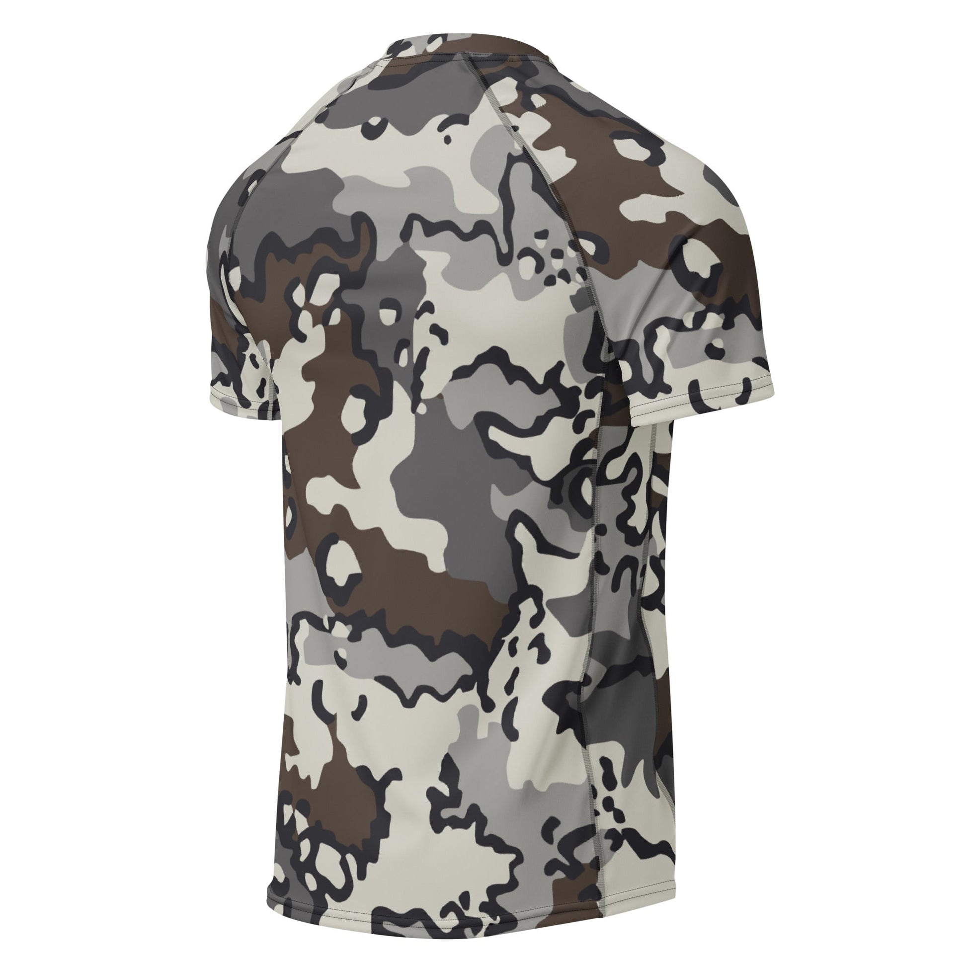 Alaska Chocolate Chip Tundra CAMO Mens Short-Sleeve Rash Guard - Short-sleeve Guards