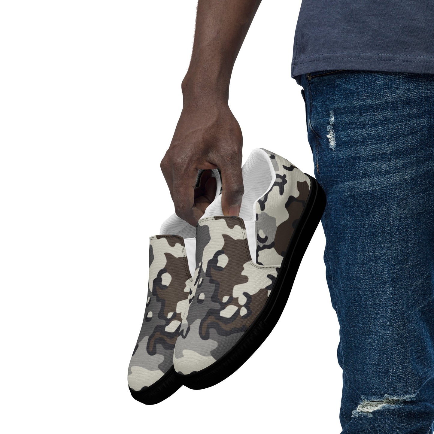 Alaska Chocolate Chip Tundra CAMO Mens Slip-On Canvas Shoes
