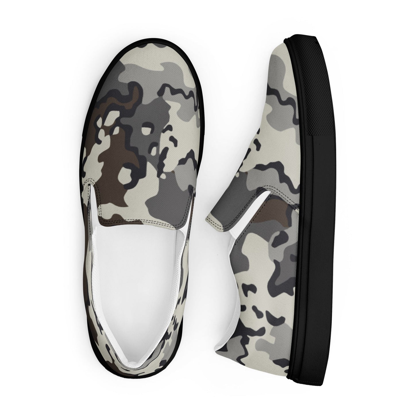 Alaska Chocolate Chip Tundra CAMO Mens Slip-On Canvas Shoes