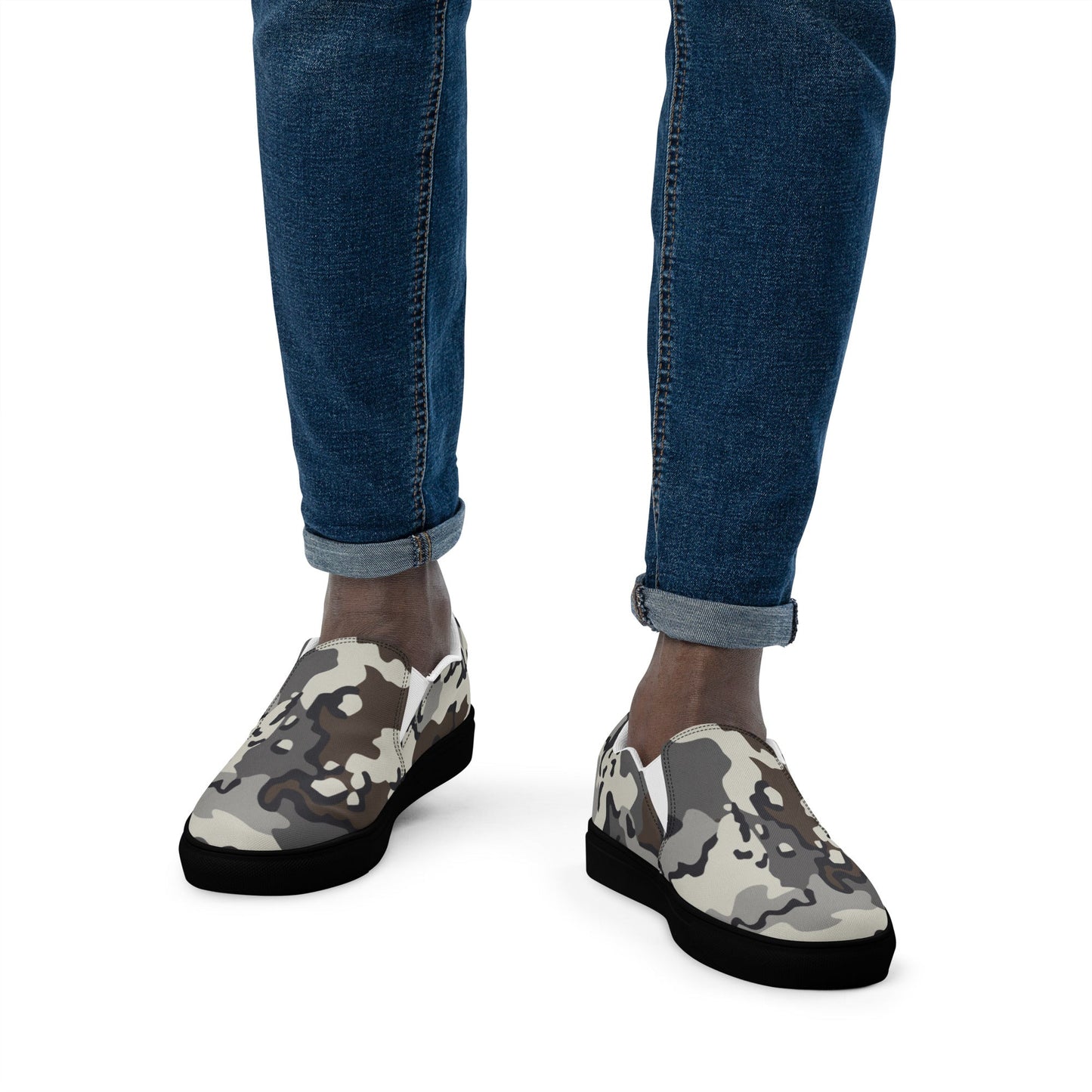Alaska Chocolate Chip Tundra CAMO Mens Slip-On Canvas Shoes