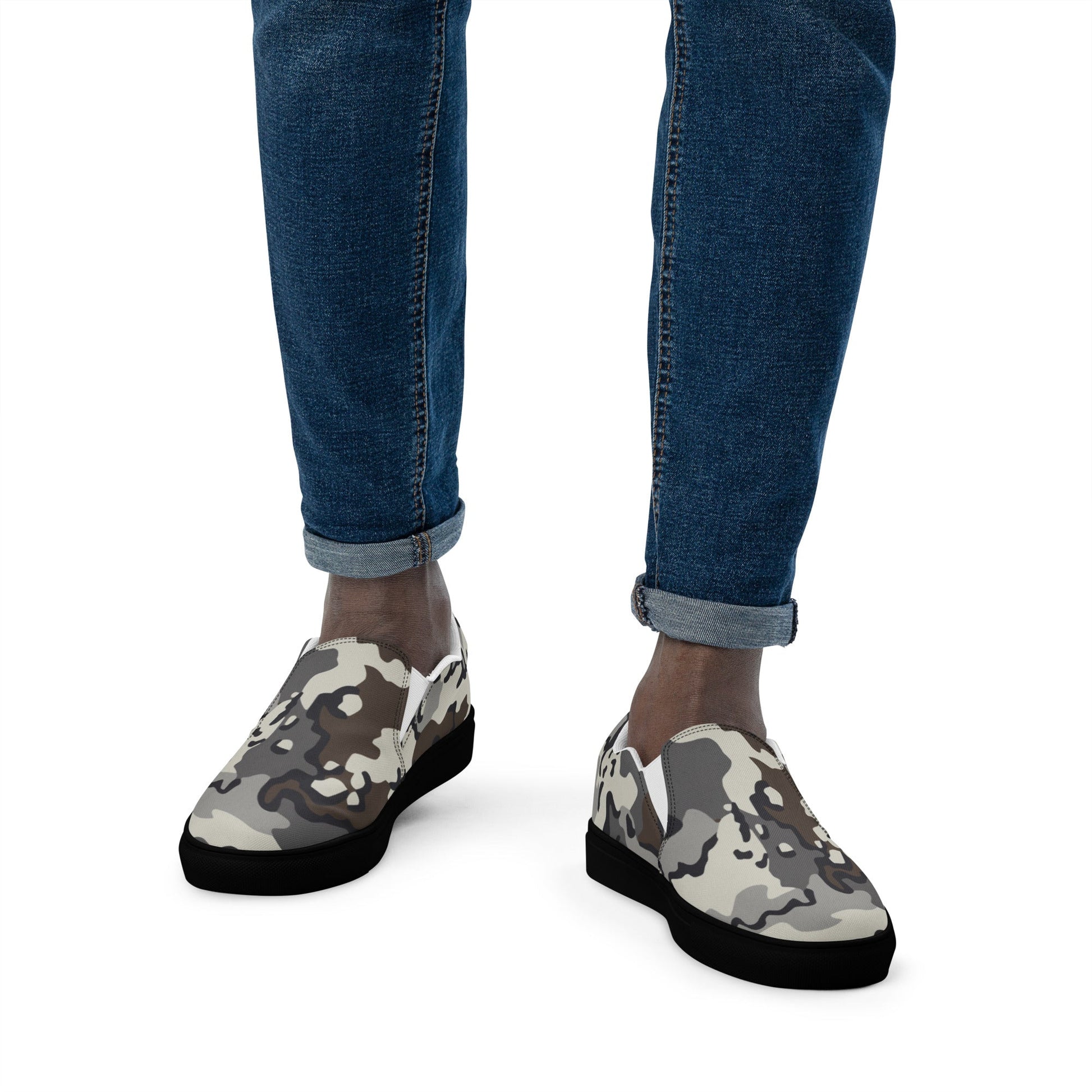 Alaska Chocolate Chip Tundra CAMO Mens Slip-On Canvas Shoes
