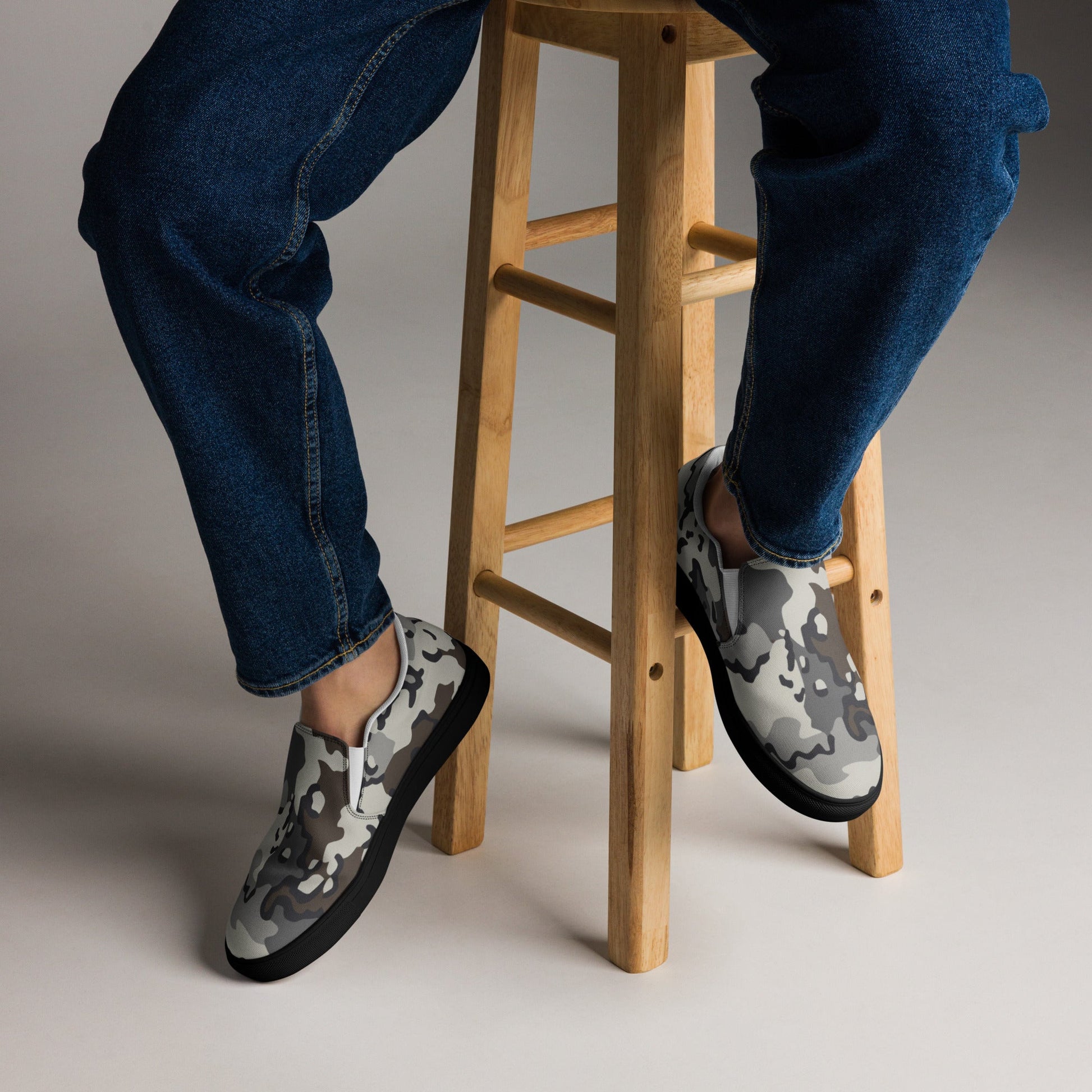 Alaska Chocolate Chip Tundra CAMO Mens Slip-On Canvas Shoes