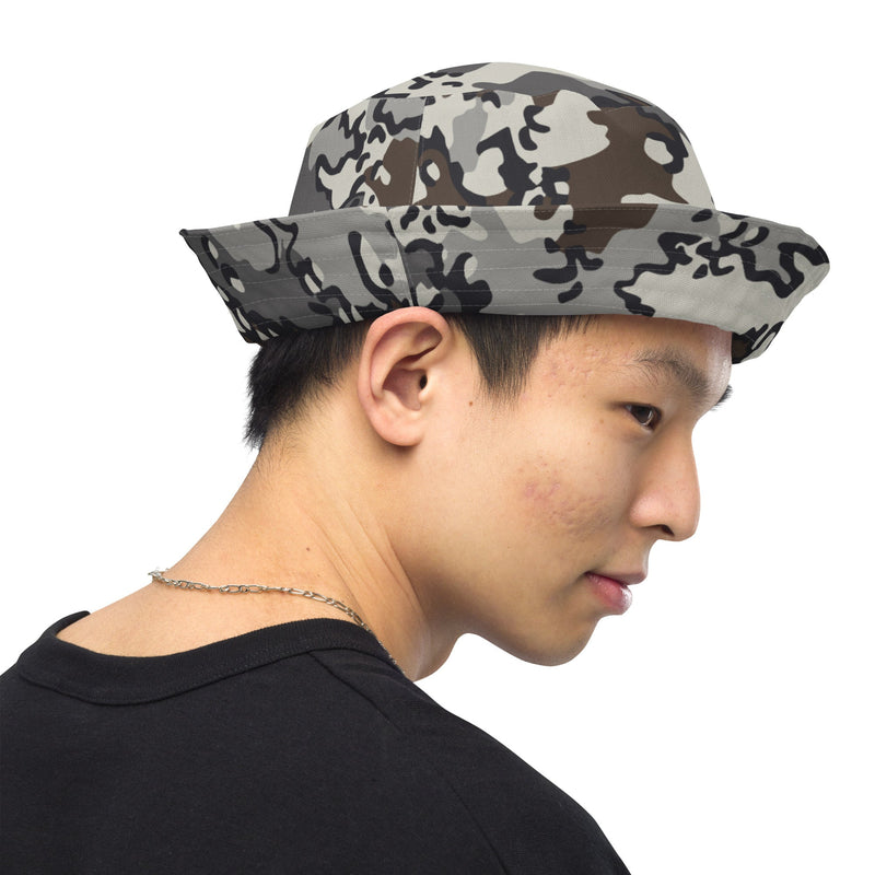 Alaska Chocolate Chip Tundra CAMO Reversible Bucket Hat - Head