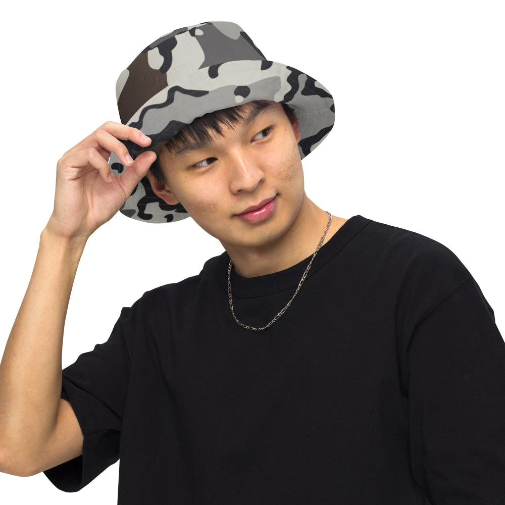 Alaska Chocolate Chip Tundra CAMO Reversible bucket hat - Bucket Hat