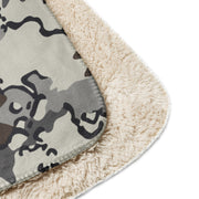 Alaska Chocolate Chip Tundra CAMO Sherpa Blanket