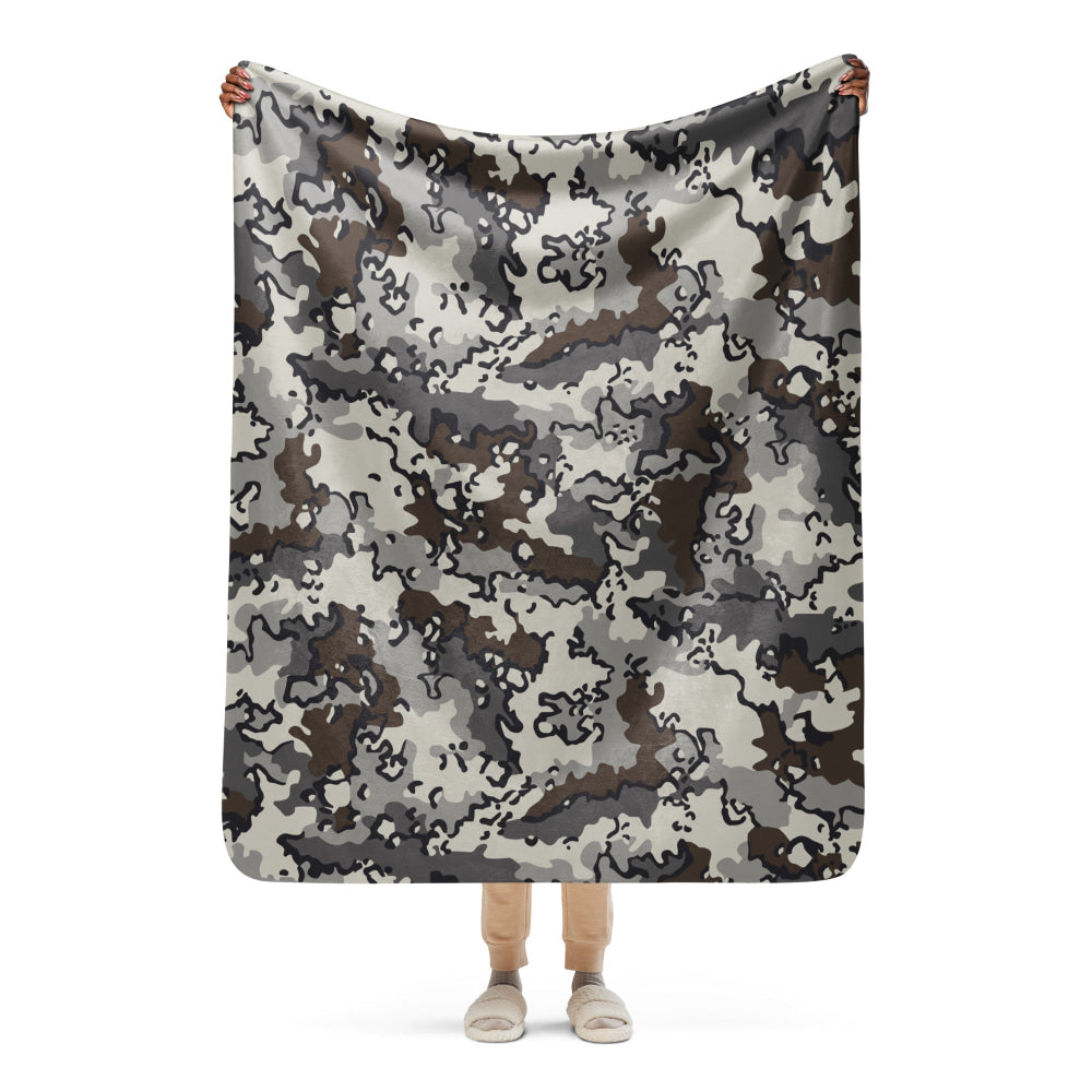 Alaska Chocolate Chip Tundra CAMO Sherpa blanket - 50″×60″ - Blanket