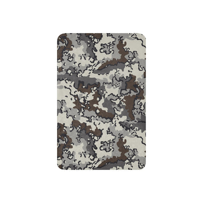 Alaska Chocolate Chip Tundra CAMO Sherpa Blanket